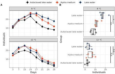 Environmental bacteria increase population growth of hydra at low temperature